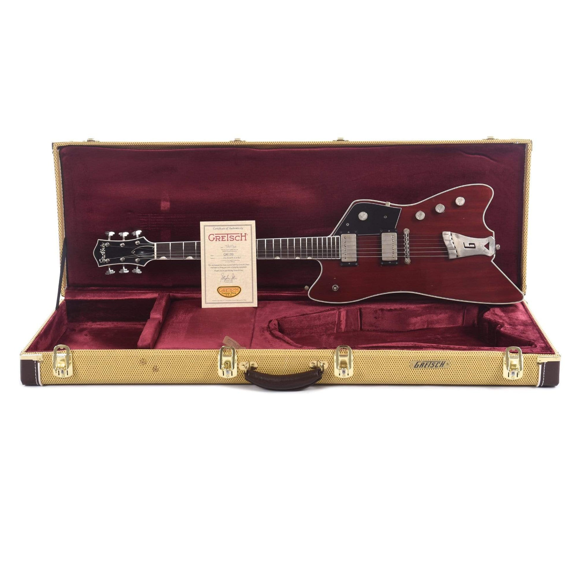 Gretsch Custom Shop Red Aniline Caddy Bo Relic w/Brazilian Rosewood Fingerboard & ThroBak ESG-102B Pickups Masterbuilt by Stephen Stern Electric Guitars / Solid Body