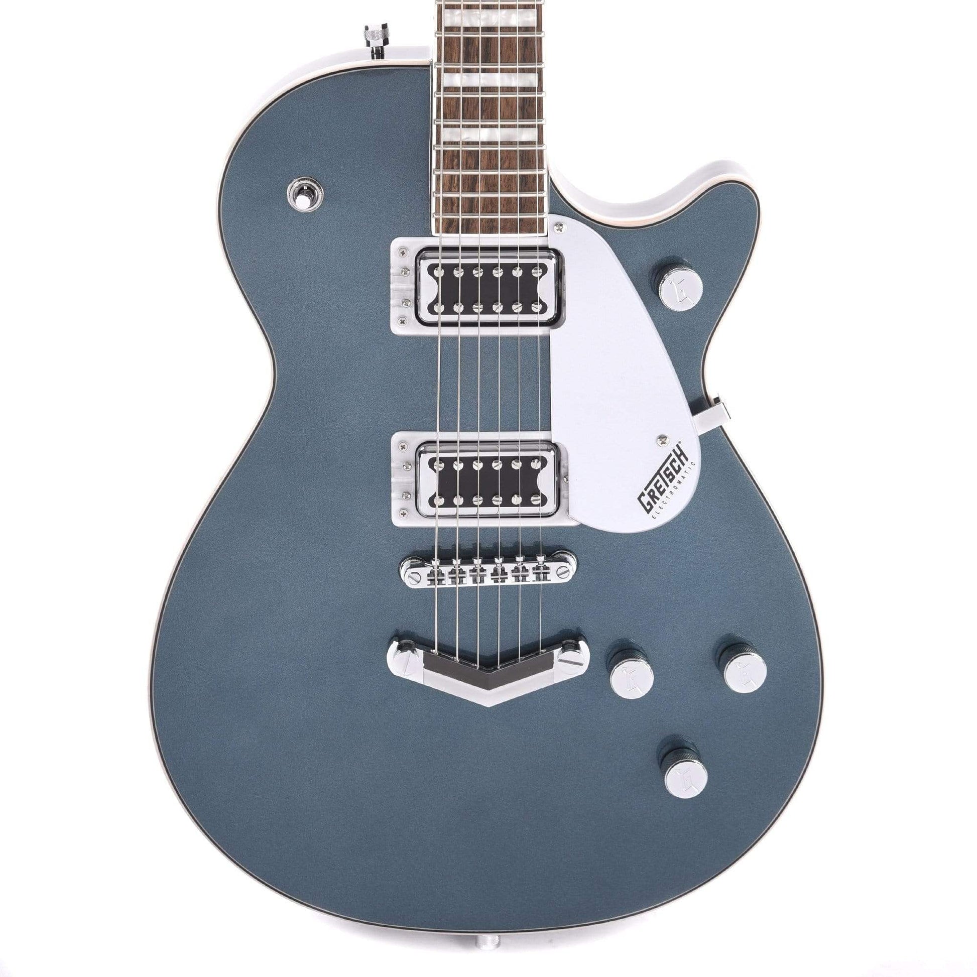Gretsch G5220 Electromatic Jet BT Jade Grey Metallic w/V-Stoptail & Black Top Broad'Tron Pickups Electric Guitars / Solid Body