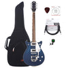 Gretsch G5232T Electromatic Double Jet FT Midnight Sapphire w/Bigsby w/Gig Bag, Tuner, (1) Cable, Picks and Strings Bundle Electric Guitars / Solid Body