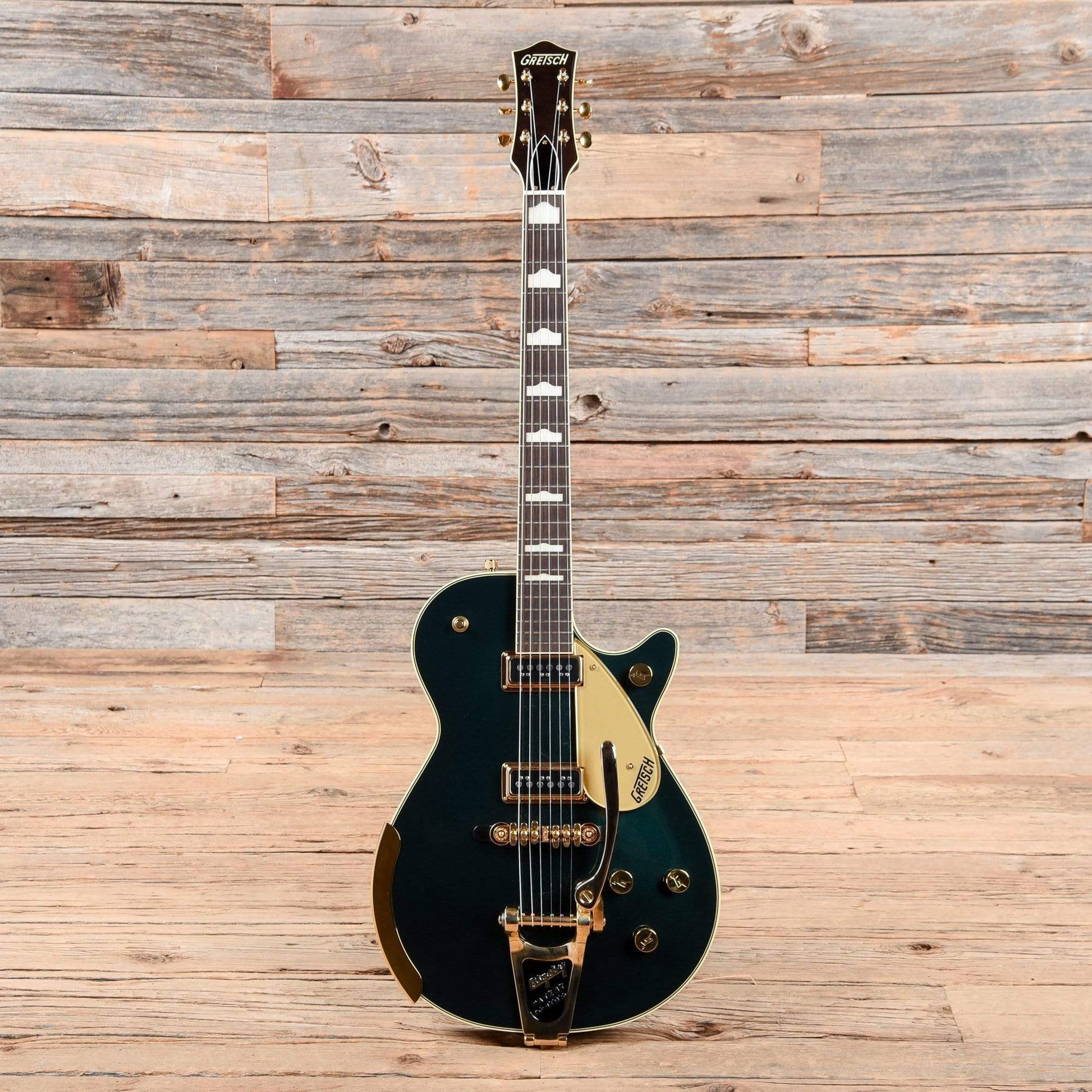 Gretsch G6128T-57-CDG Vintage Select Edition 57 Duo Jet Cadillac Green w/Bigsby & TV Jones Pickups Electric Guitars / Solid Body