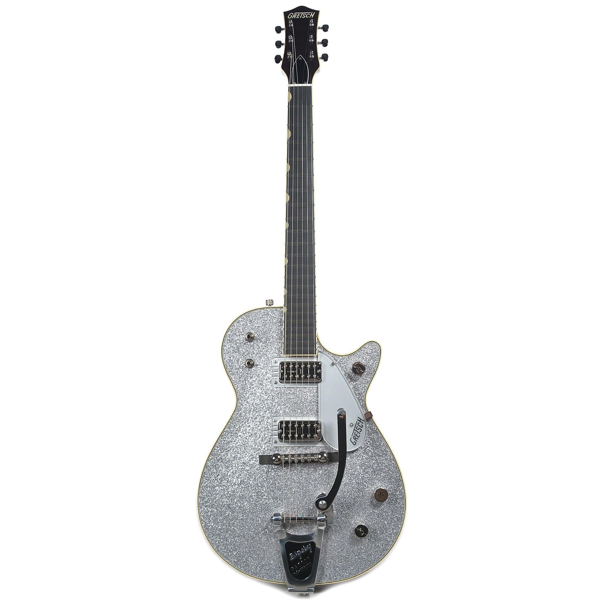 Gretsch G6129T-59 Vintage Select Edition 59 Silver Jet Silver Sparkle w/Bigsby & TV Jones Pickups Electric Guitars / Solid Body