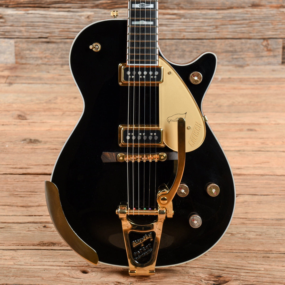 Tracolla Per Chitarra Gretsch Originale – Design Alternativo A Pinguini Nero E Oro - Foto 3