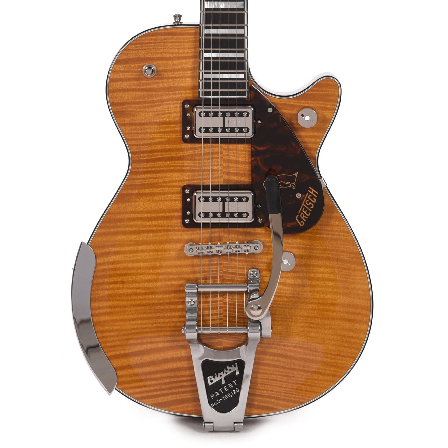 Gretsch G6134TFM-NH Nigel Hendroff Signature Penguin Amber Flame Electric Guitars / Solid Body