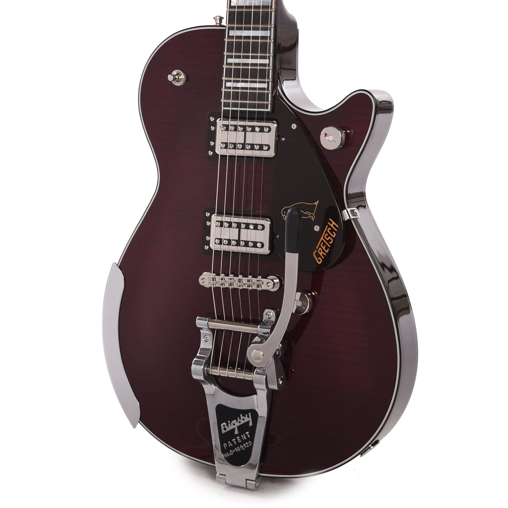 Gretsch G6134TFM-NH Nigel Hendroff Signature Penguin Dark Cherry Metallic Flame Electric Guitars / Solid Body