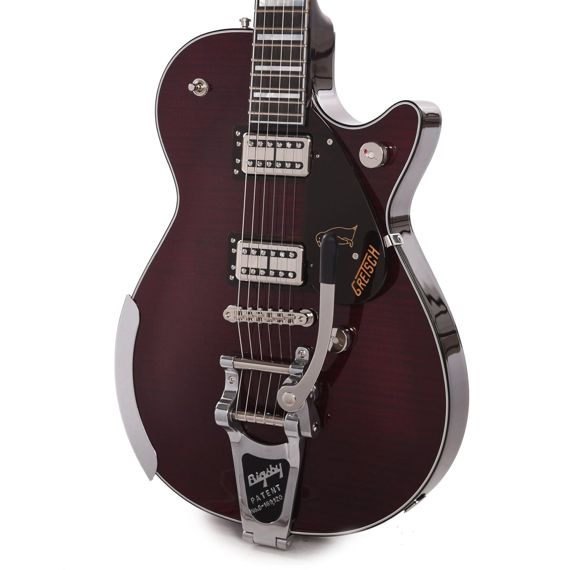 Gretsch G6134TFM-NH Nigel Hendroff Signature Penguin Dark Cherry Metallic Flame Electric Guitars / Solid Body