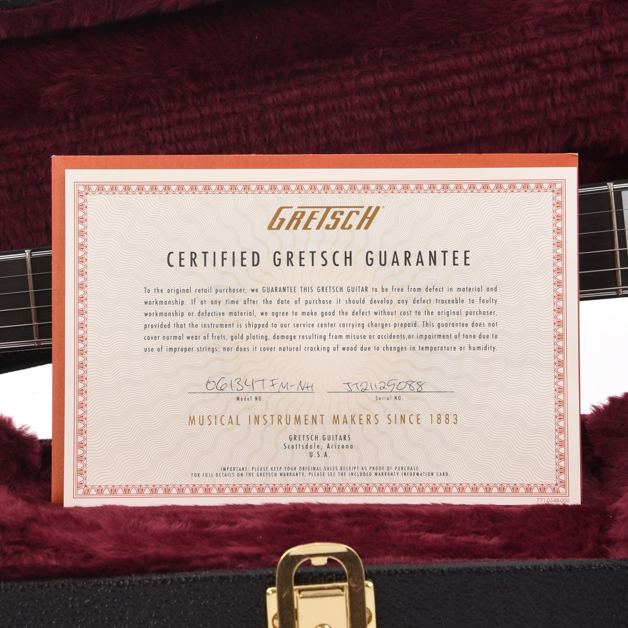 Gretsch G6134TFM-NH Nigel Hendroff Signature Penguin Dark Cherry Metallic Flame Electric Guitars / Solid Body