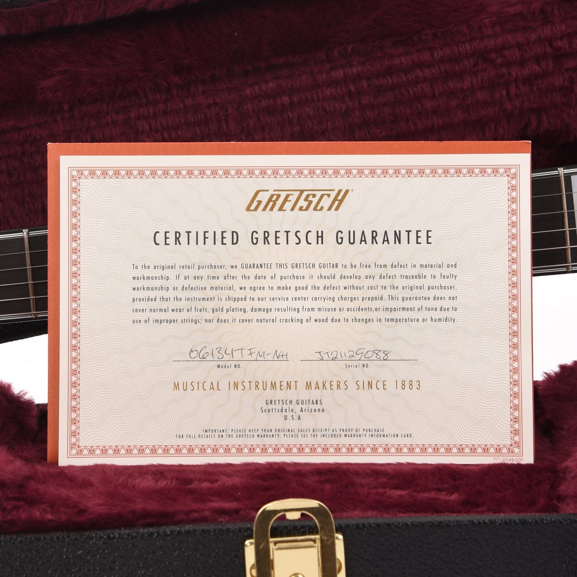 Gretsch G6134TFM-NH Nigel Hendroff Signature Penguin Dark Cherry Metallic Flame Electric Guitars / Solid Body