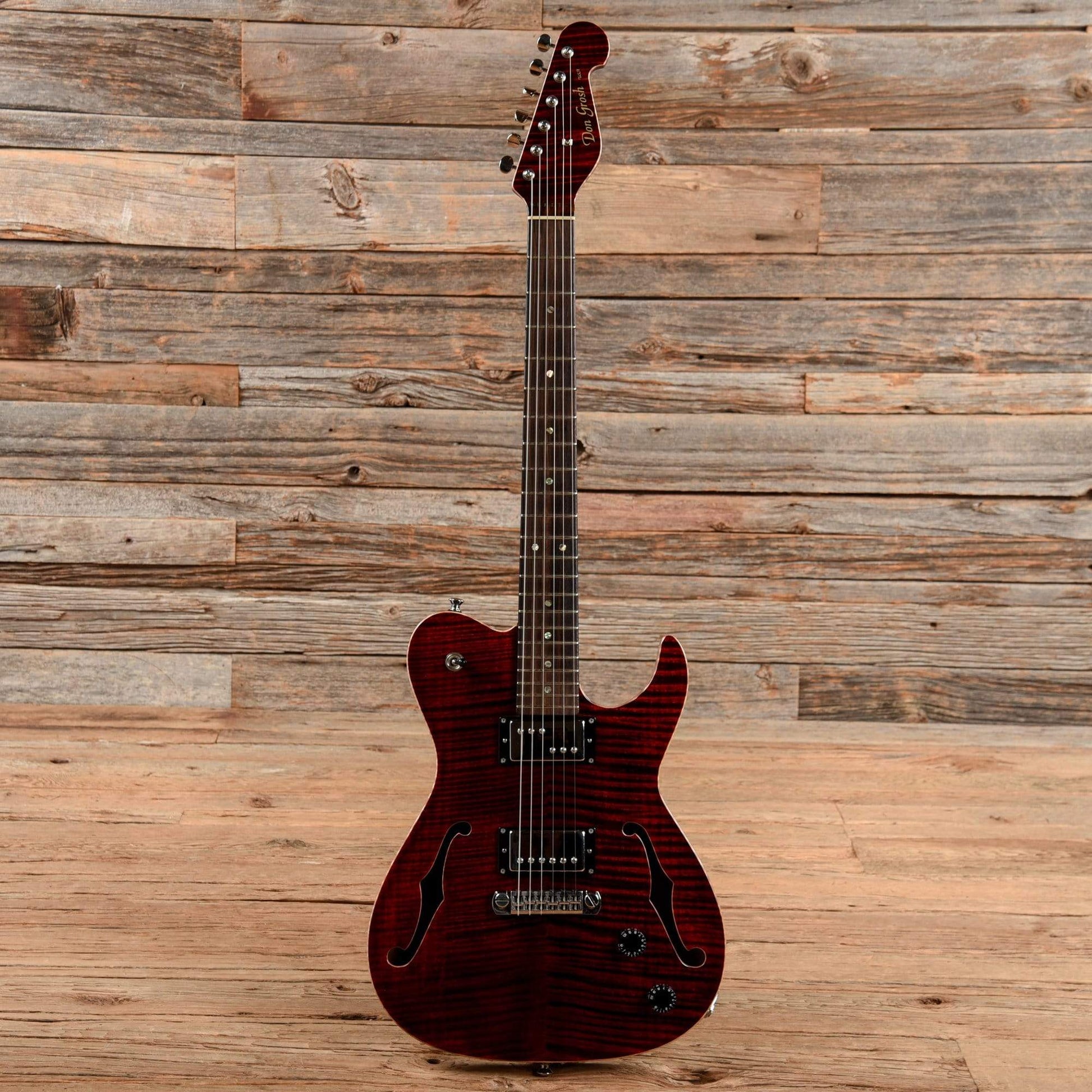 Grosh Guitars Hollow Carved Top T Wine Red Electric Guitars / Hollow Body