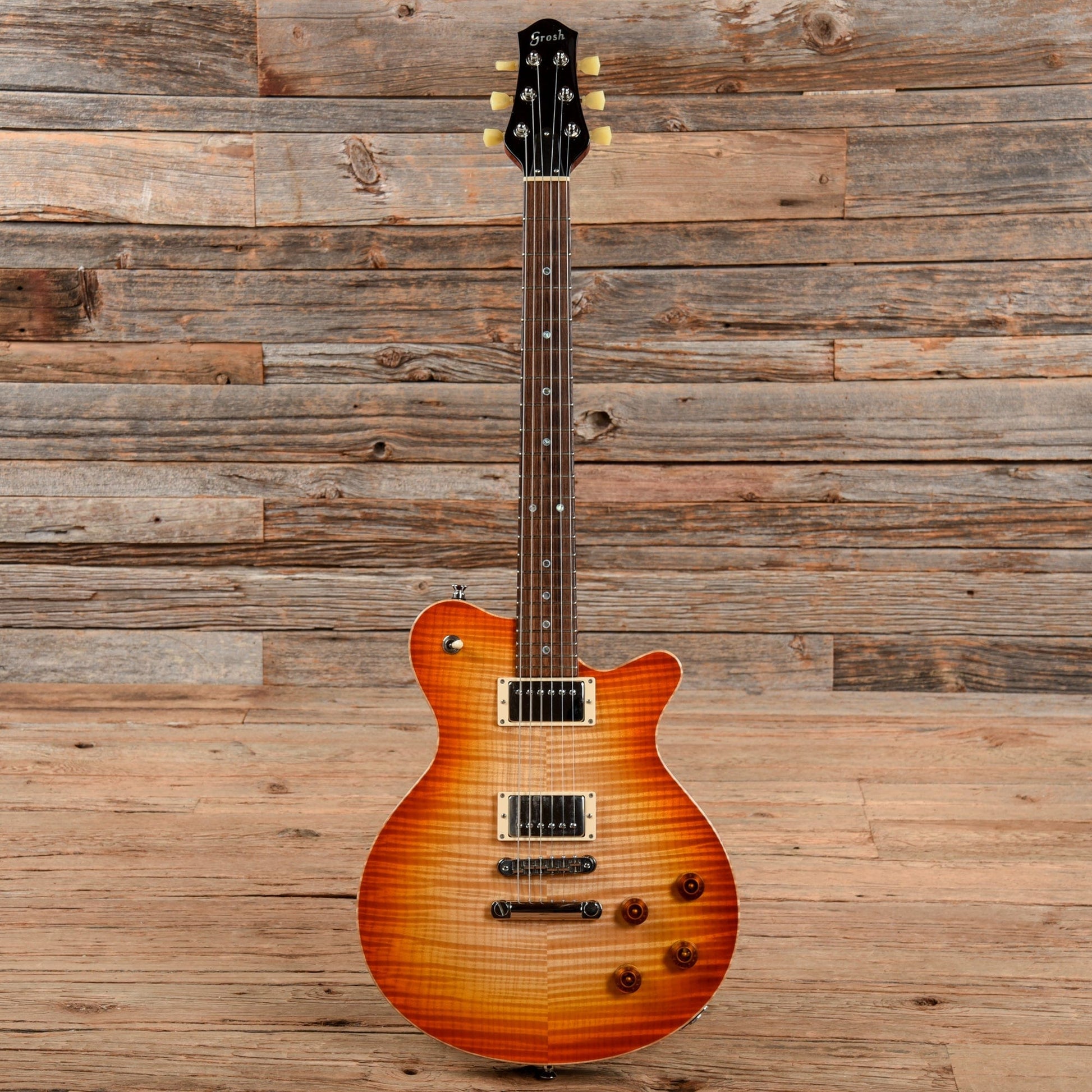 Grosh Guitars Set Neck Flamed Natural Burst Electric Guitars / Solid Body