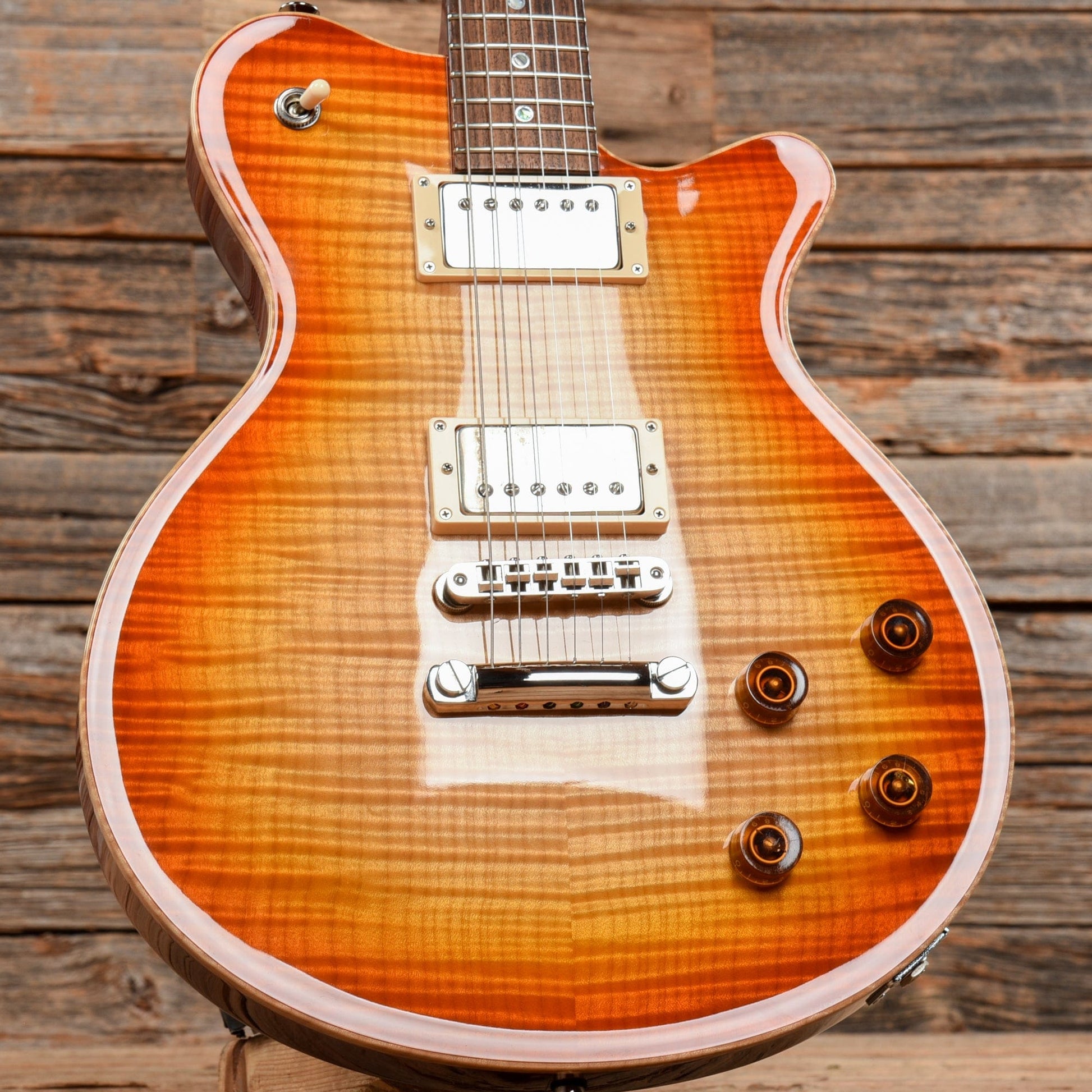 Grosh Guitars Set Neck Flamed Natural Burst Electric Guitars / Solid Body