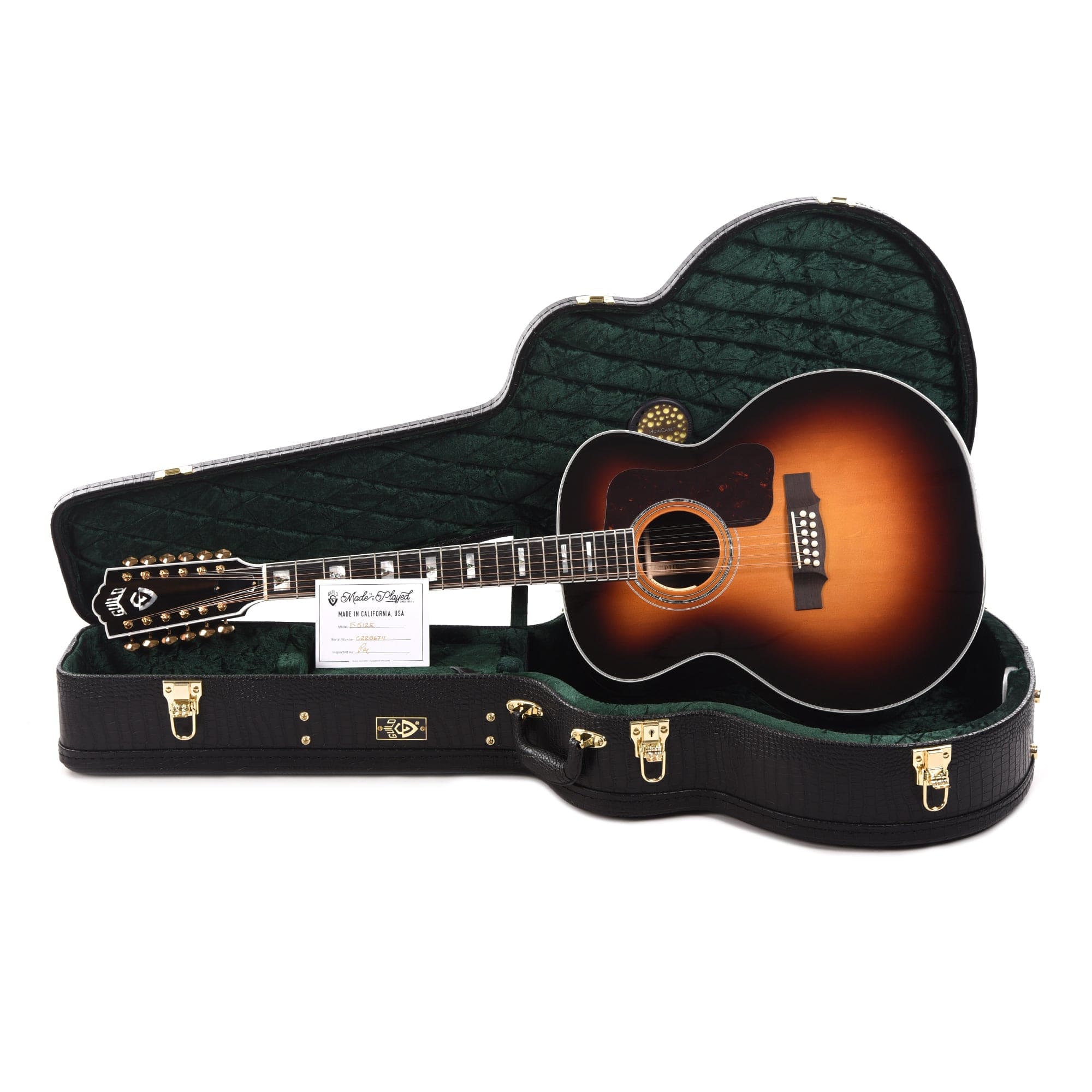 Guild USA F-512E Jumbo 12-String Sitka/Rosewood Antique Burst Acoustic Guitars / 12-String