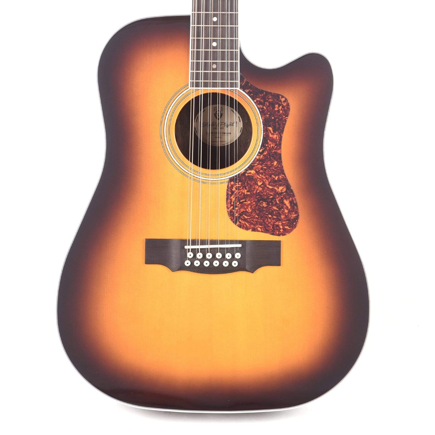 Guild Westerly F-2612CE Archback Deluxe Striped Ebony Dreadnought 12-String Antique Burst Acoustic Guitars / 12-String