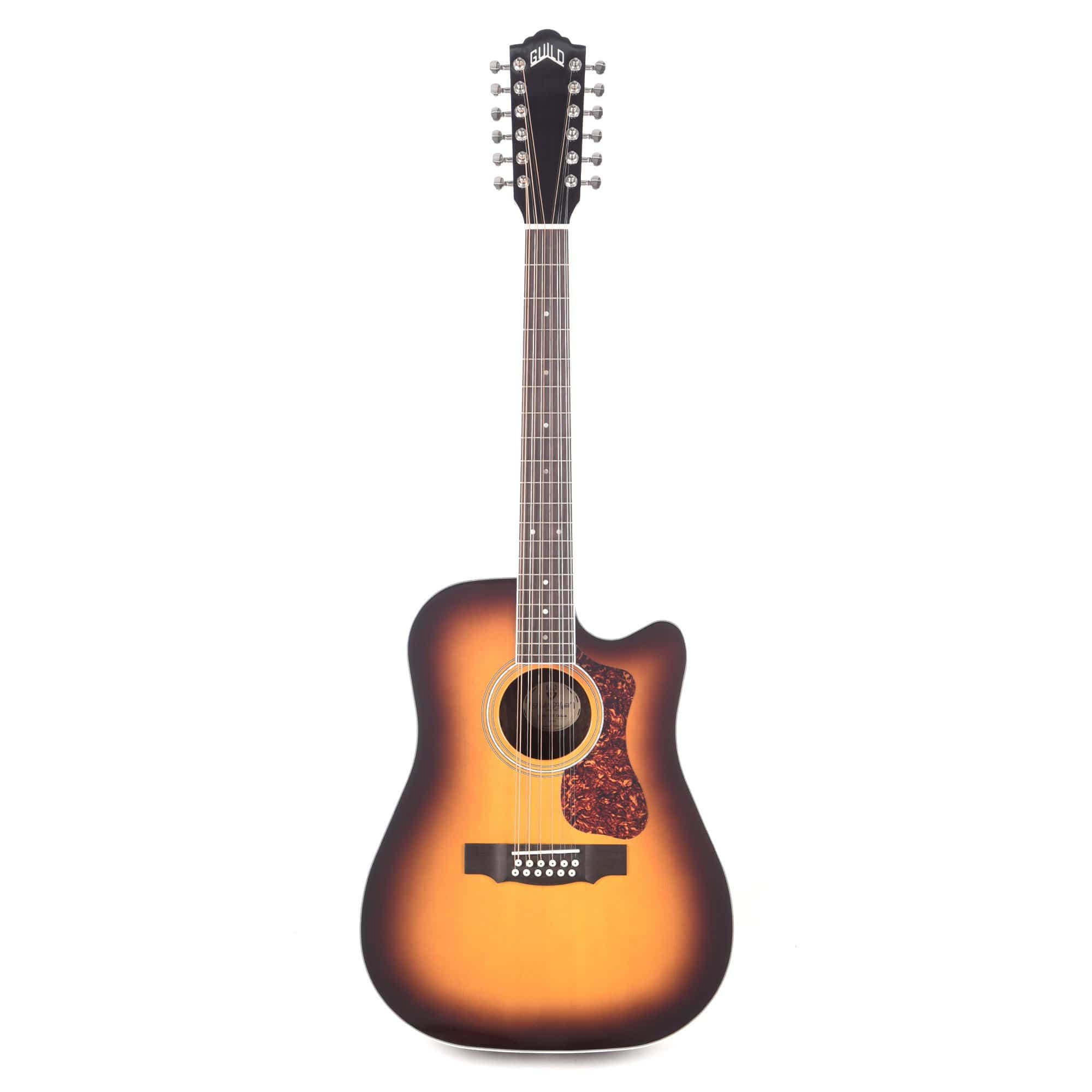 Guild Westerly F-2612CE Archback Deluxe Striped Ebony Dreadnought 12-String Antique Burst Acoustic Guitars / 12-String