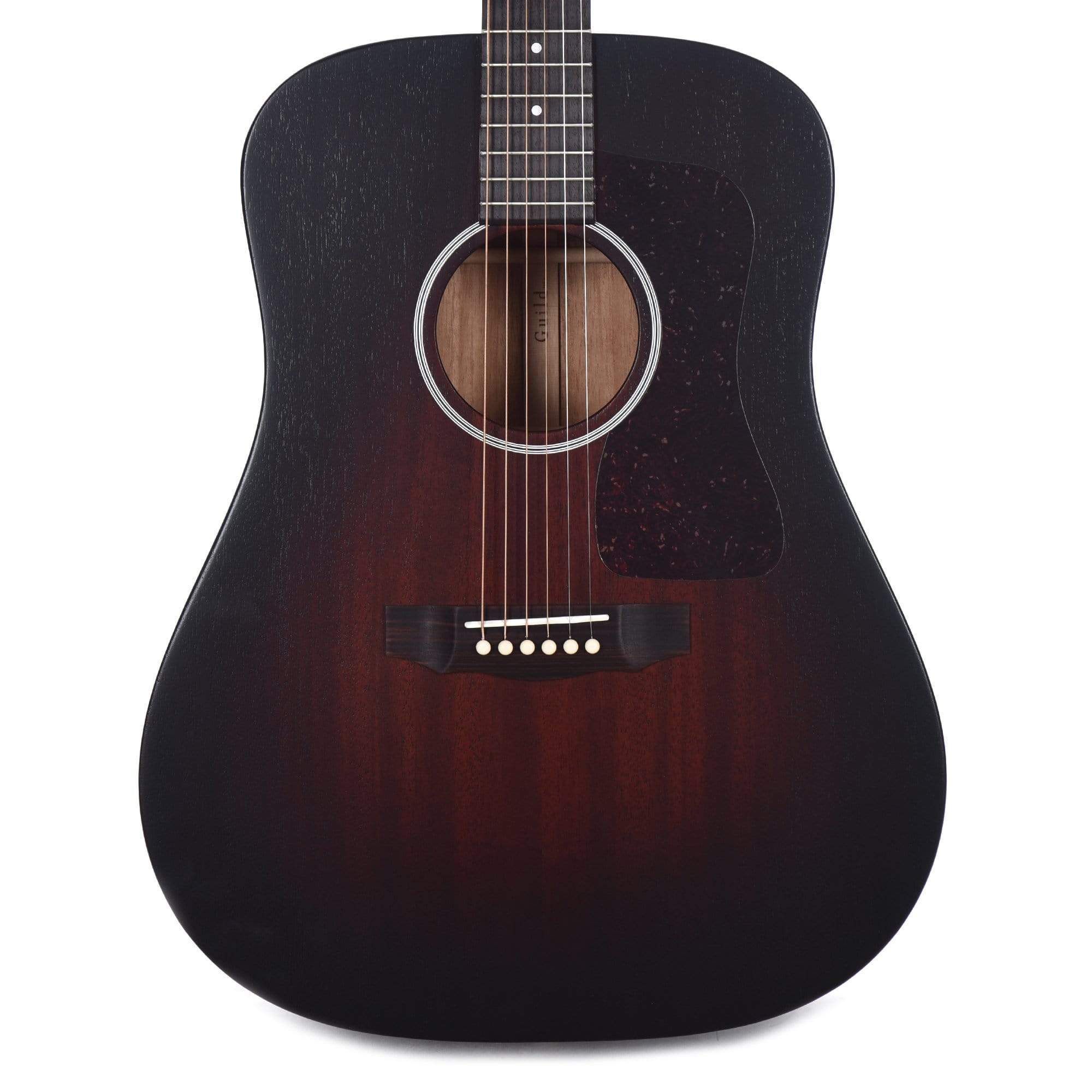 Guild USA D-20 Dreadnought Mahogany Vintage Sunburst Satin Acoustic Guitars / Dreadnought