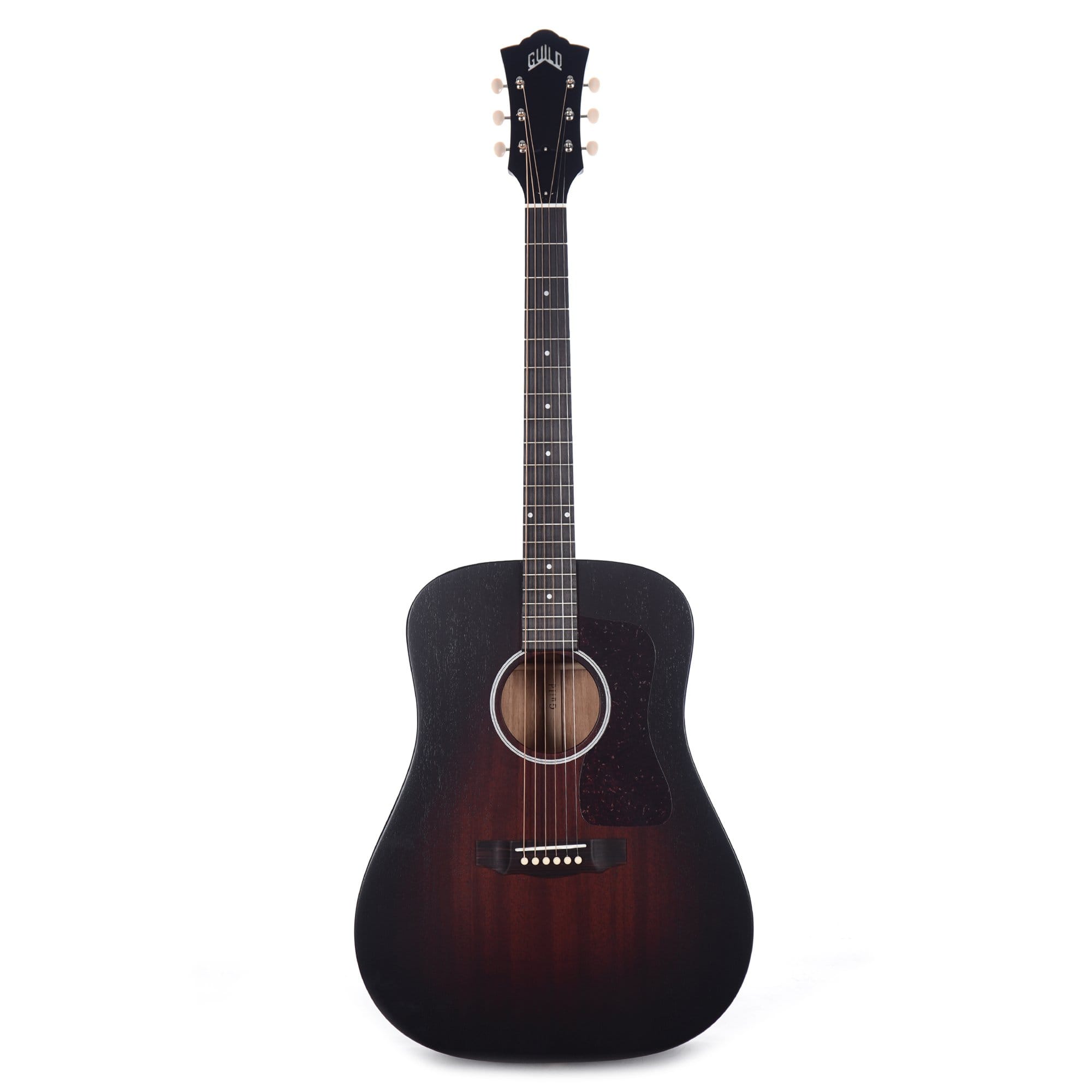 Guild USA D-20 Dreadnought Mahogany Vintage Sunburst Satin Acoustic Guitars / Dreadnought