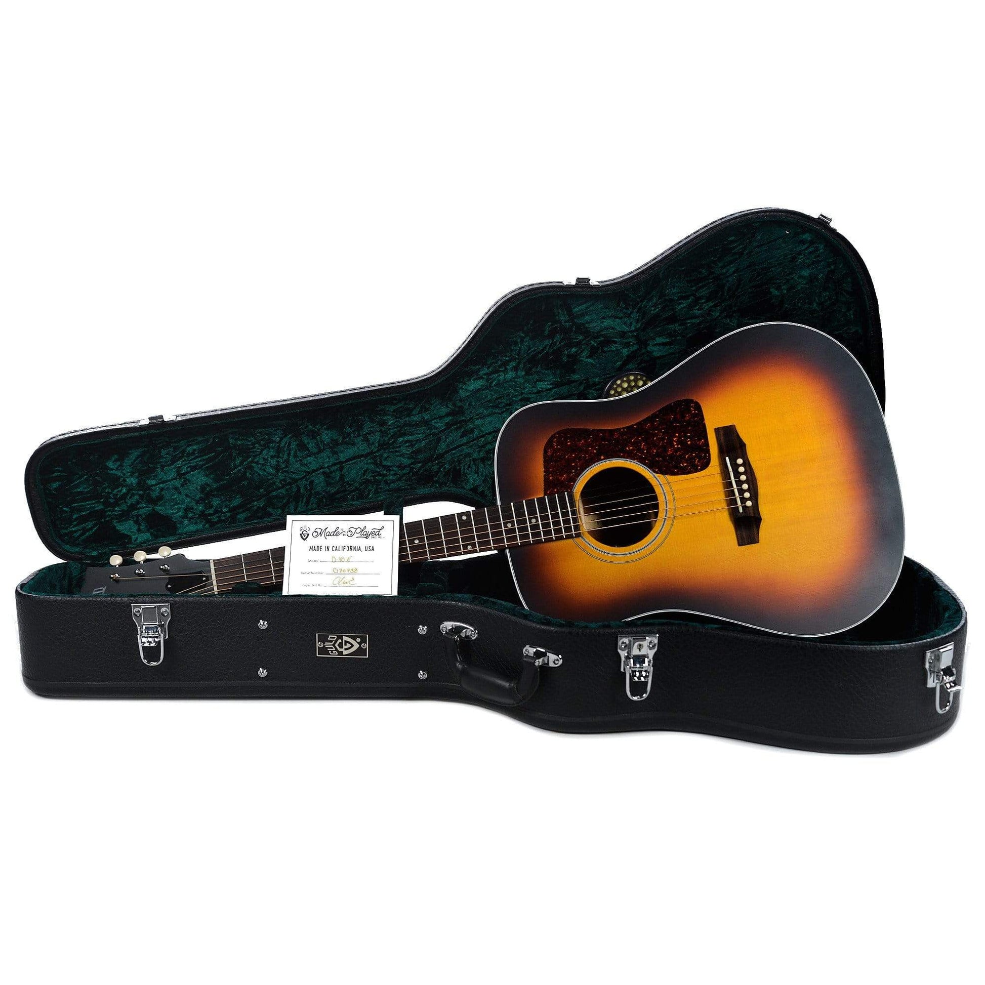 Guild USA D-40 Dreadnought Sitka Spruce/Mahogany Antique Burst w/LR Baggs Pickup Acoustic Guitars / Dreadnought