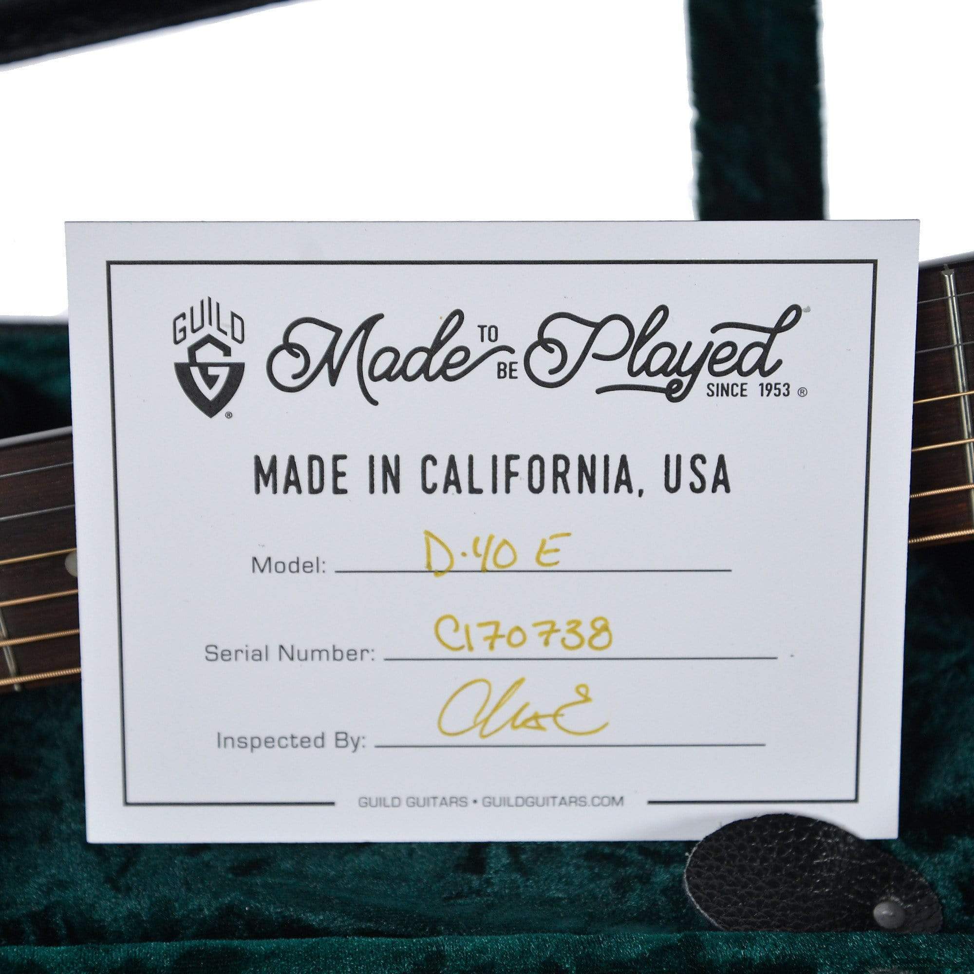 Guild USA D-40 Dreadnought Sitka Spruce/Mahogany Antique Burst w/LR Baggs Pickup Acoustic Guitars / Dreadnought