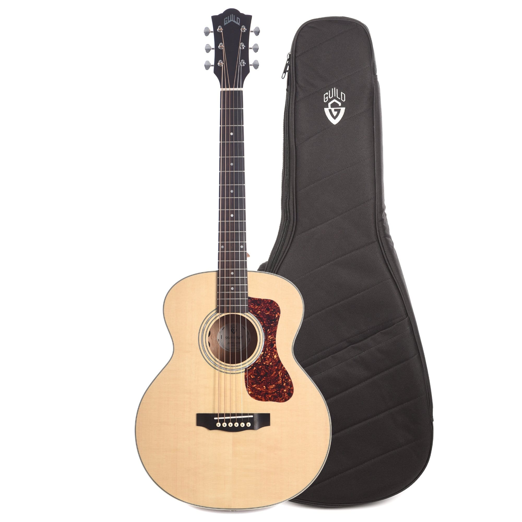 Guild Westerly Jumbo Junior Mini Jumbo Sitka/Maple Antique Blonde Satin and Deluxe Acoustic Guitar Gig Bag Bundle Acoustic Guitars / Jumbo