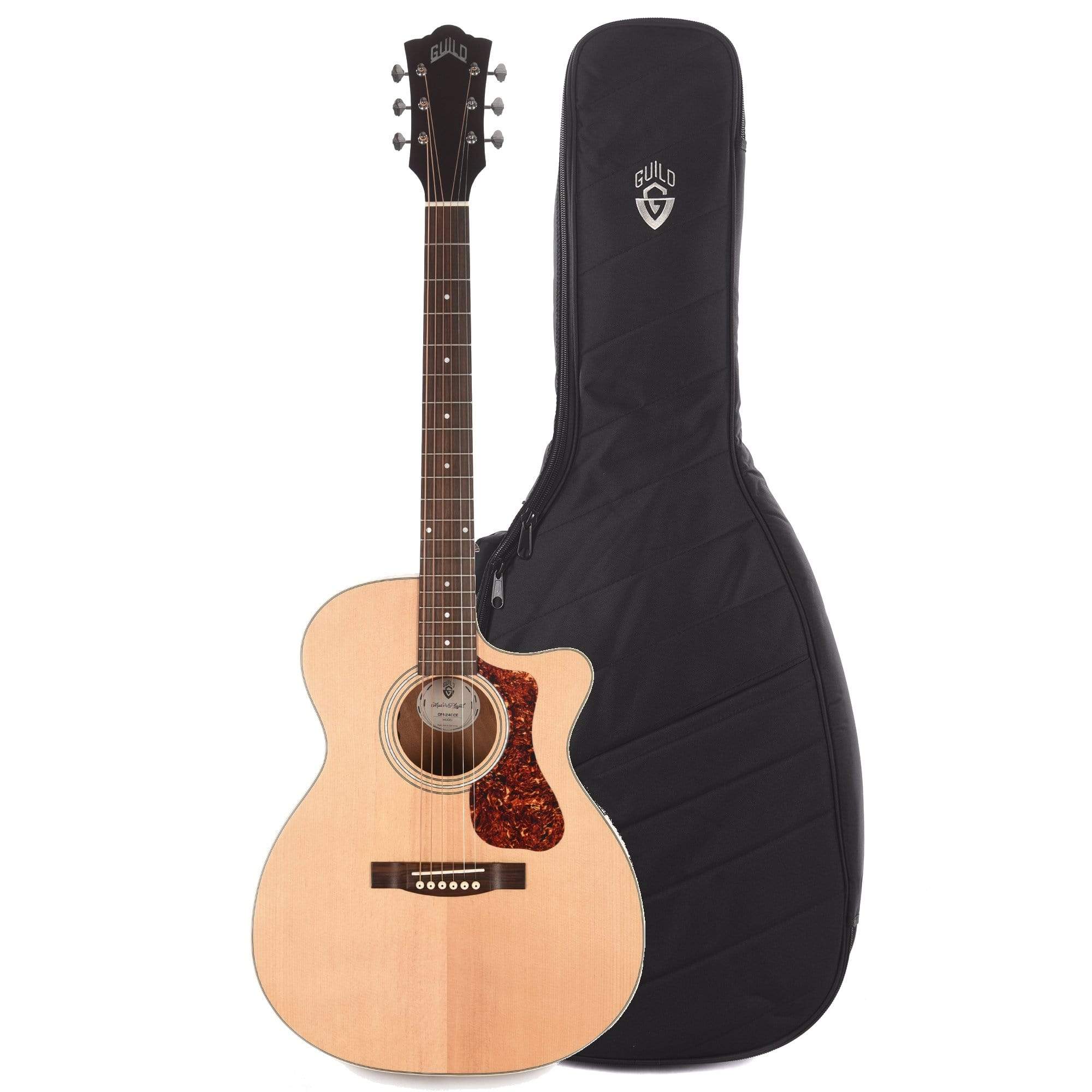 Guild Westerly OM-240CE Archback Orchestra Spruce/Mahogany Natural w/Electronics and Deluxe Acoustic Guitar Gig Bag Bundle Acoustic Guitars / OM and Auditorium