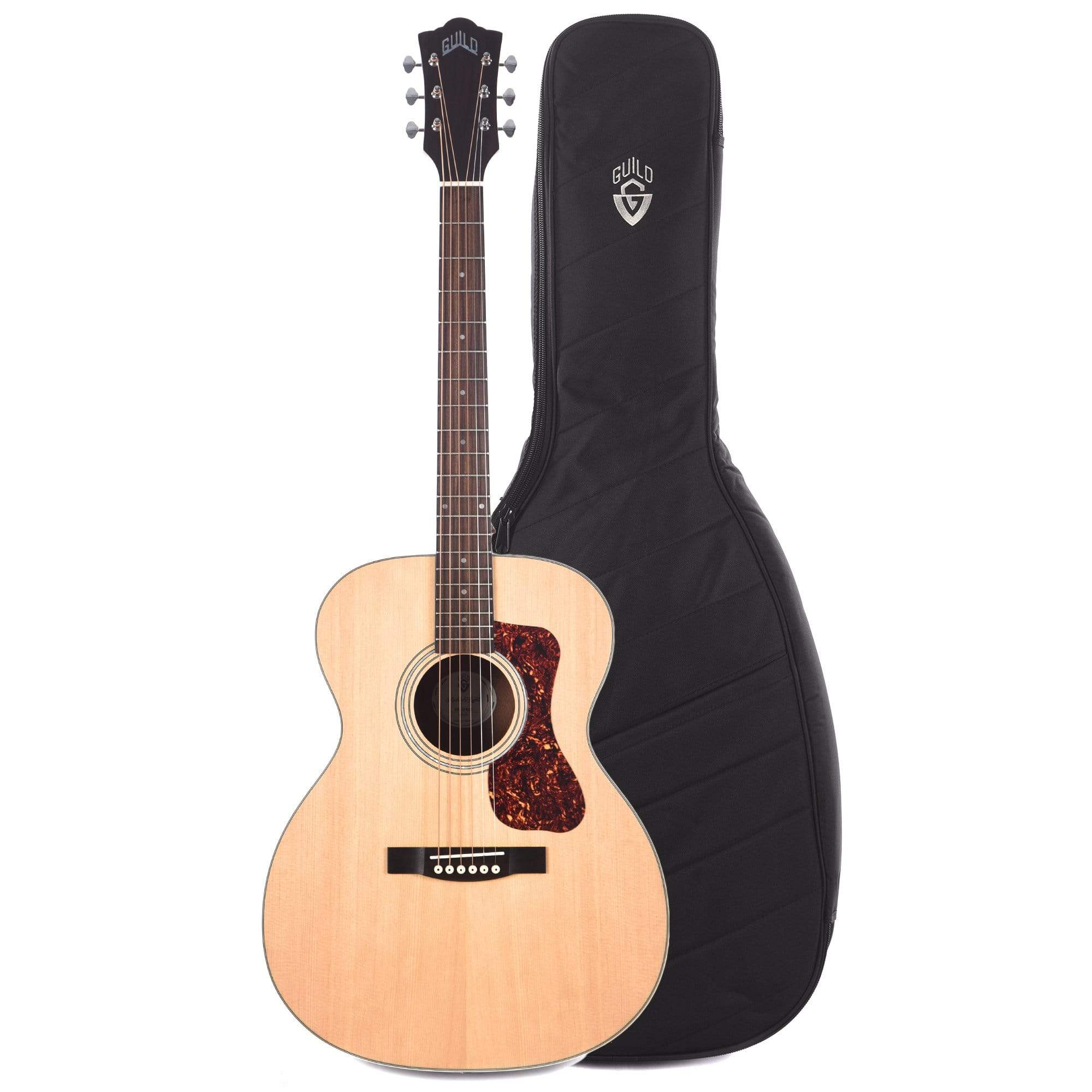Guild Westerly OM-240E Archback Orchestra Spruce/Mahogany Natural w/Electronics and Deluxe Acoustic Guitar Gig Bag Bundle Acoustic Guitars / OM and Auditorium