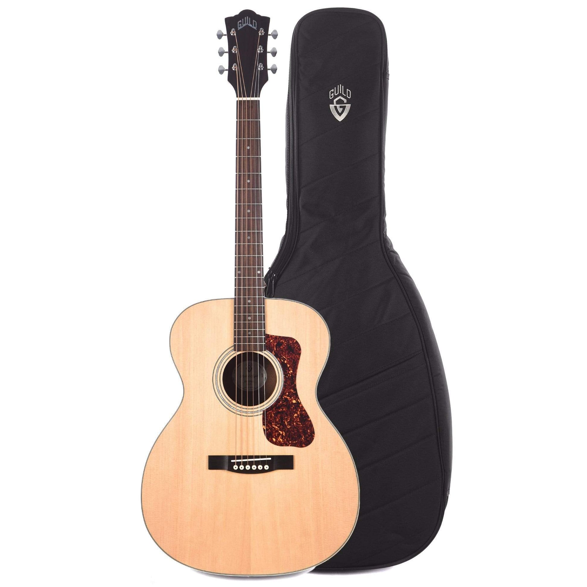 Guild Westerly OM-240E Archback Orchestra Spruce/Mahogany Natural w/Electronics and Deluxe Acoustic Guitar Gig Bag Bundle Acoustic Guitars / OM and Auditorium