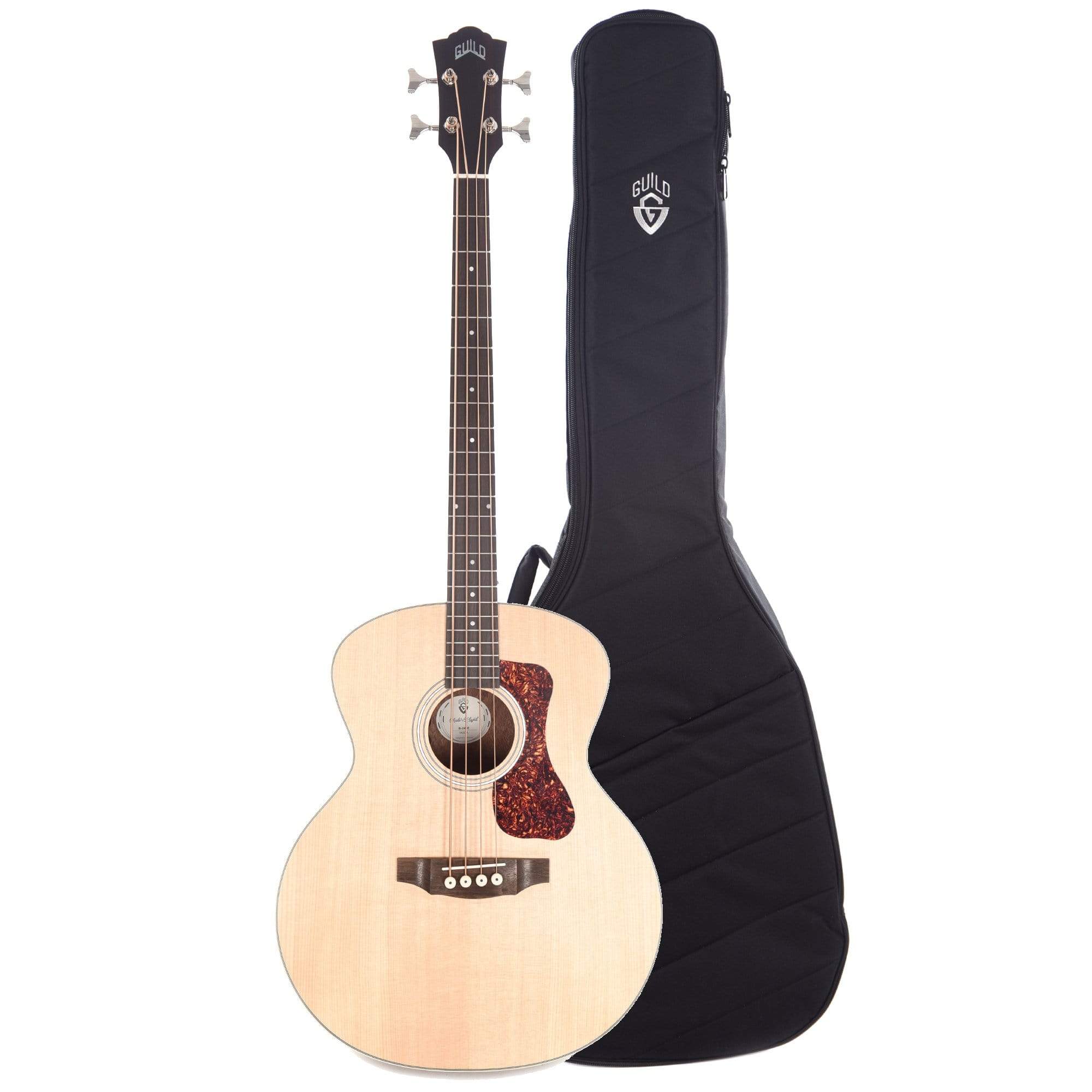 Guild Westerly B-240E Acoustic Electric Bass and Deluxe Acoustic Guitar Gig Bag Bundle Bass Guitars / Acoustic Bass Guitars