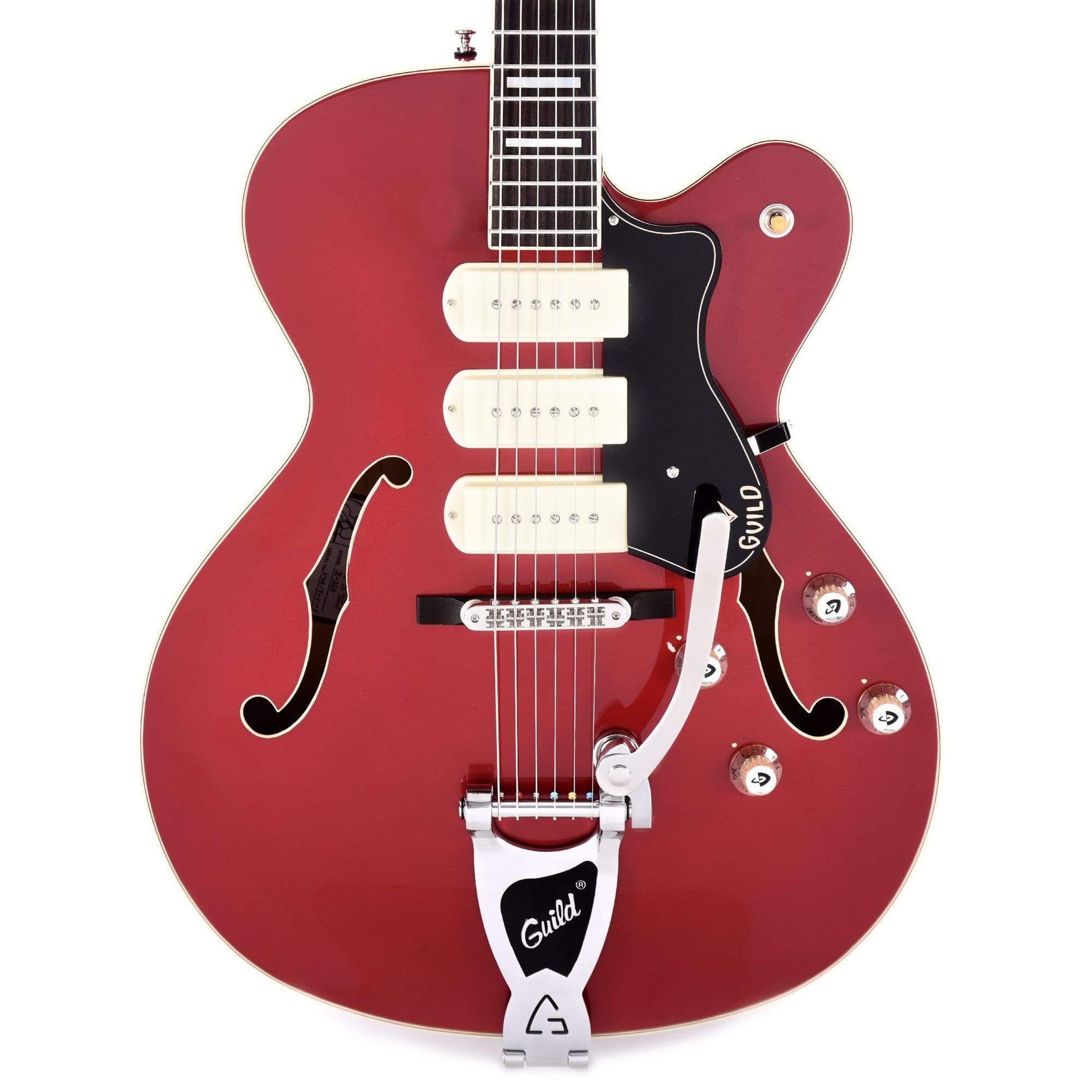 Guild X-350 Stratford Scarlet Red Electric Guitars / Hollow Body