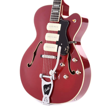 Guild X-350 Stratford Scarlet Red Electric Guitars / Hollow Body