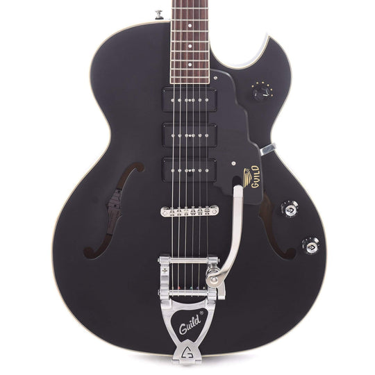 Guild Starfire I Jet 90 Satin Black w/Guild Vibrato Tailpiece Electric Guitars / Semi-Hollow