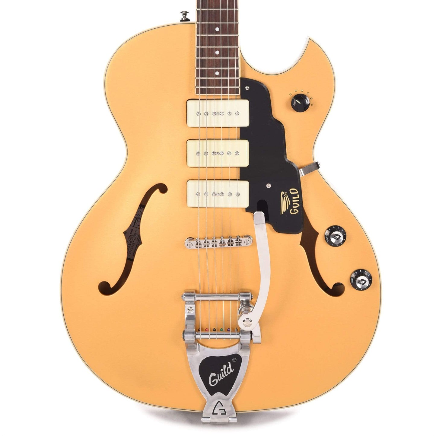 Guild Starfire I Jet 90 Satin Gold w/Guild Vibrato Tailpiece Electric Guitars / Semi-Hollow