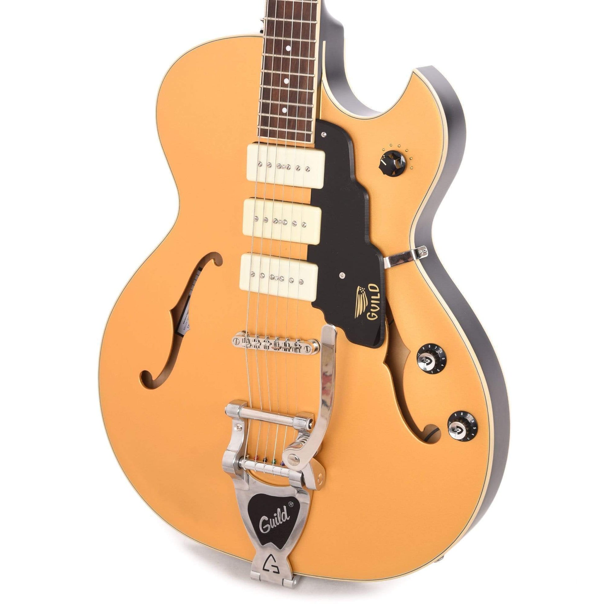 Guild Starfire I Jet 90 Satin Gold w/Guild Vibrato Tailpiece Electric Guitars / Semi-Hollow