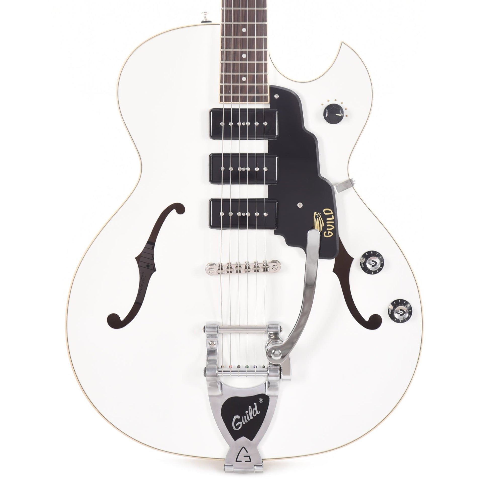 Guild Starfire I Jet 90 Satin White w/Guild Vibrato Tailpiece Electric Guitars / Semi-Hollow