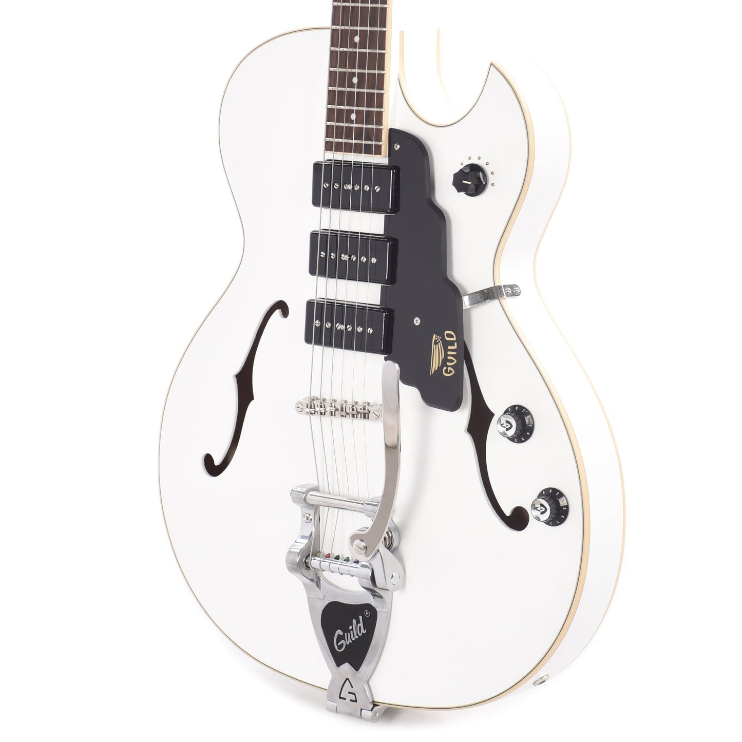 Guild Starfire I Jet 90 Satin White w/Guild Vibrato Tailpiece Electric Guitars / Semi-Hollow