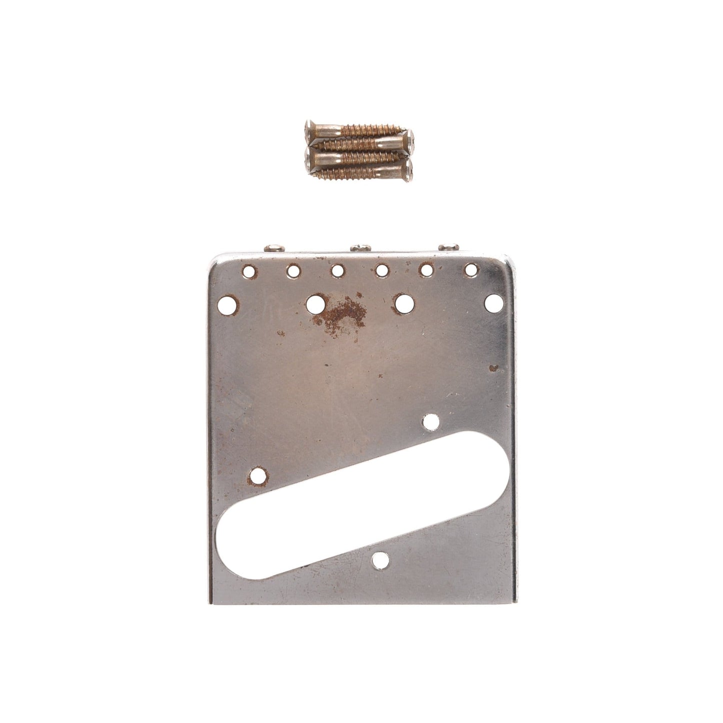 GuitarSlinger Tele Bridge Aged Brass Compensated Saddles Parts / Guitar Parts / Bridges