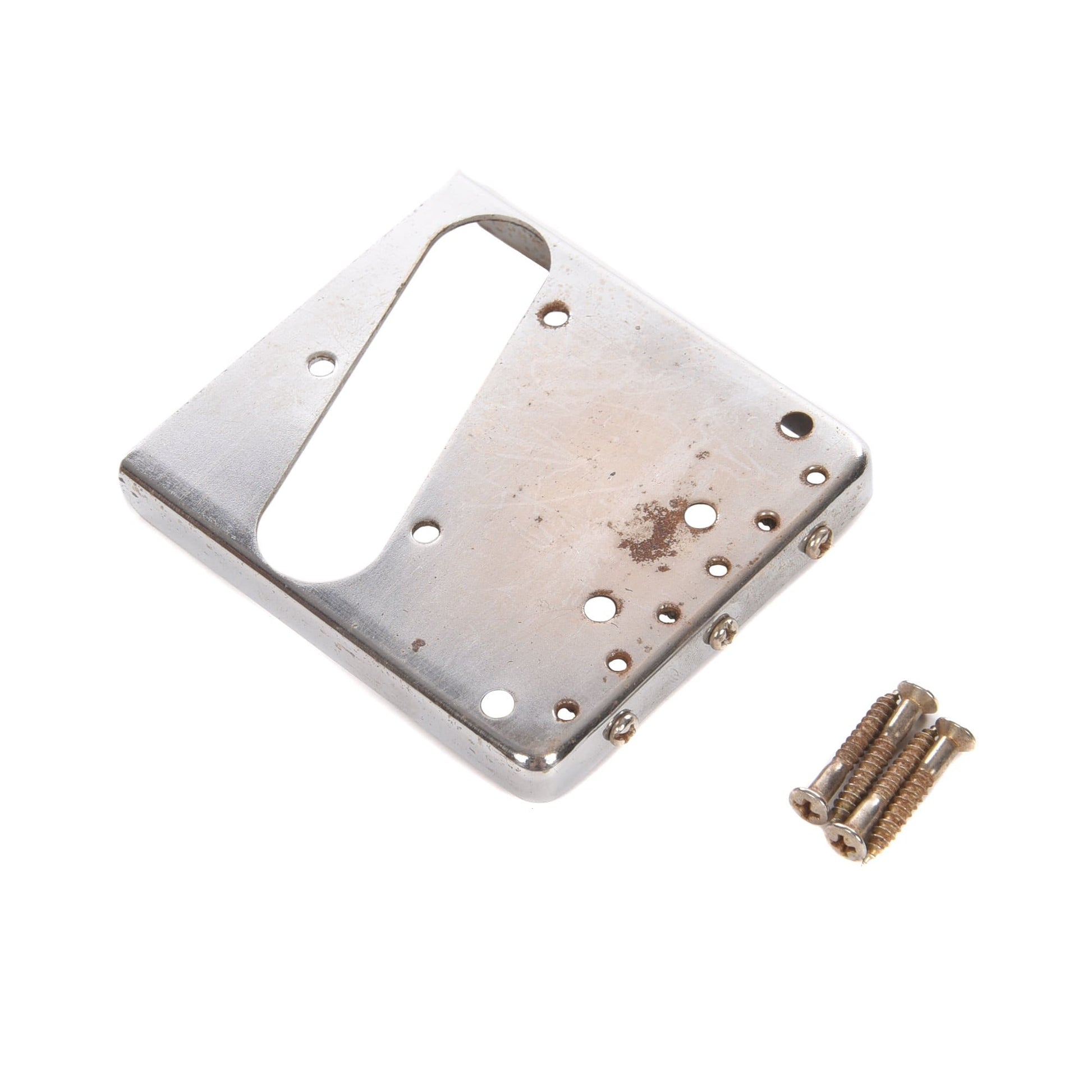 GuitarSlinger Tele Bridge Aged Brass Compensated Saddles Parts / Guitar Parts / Bridges