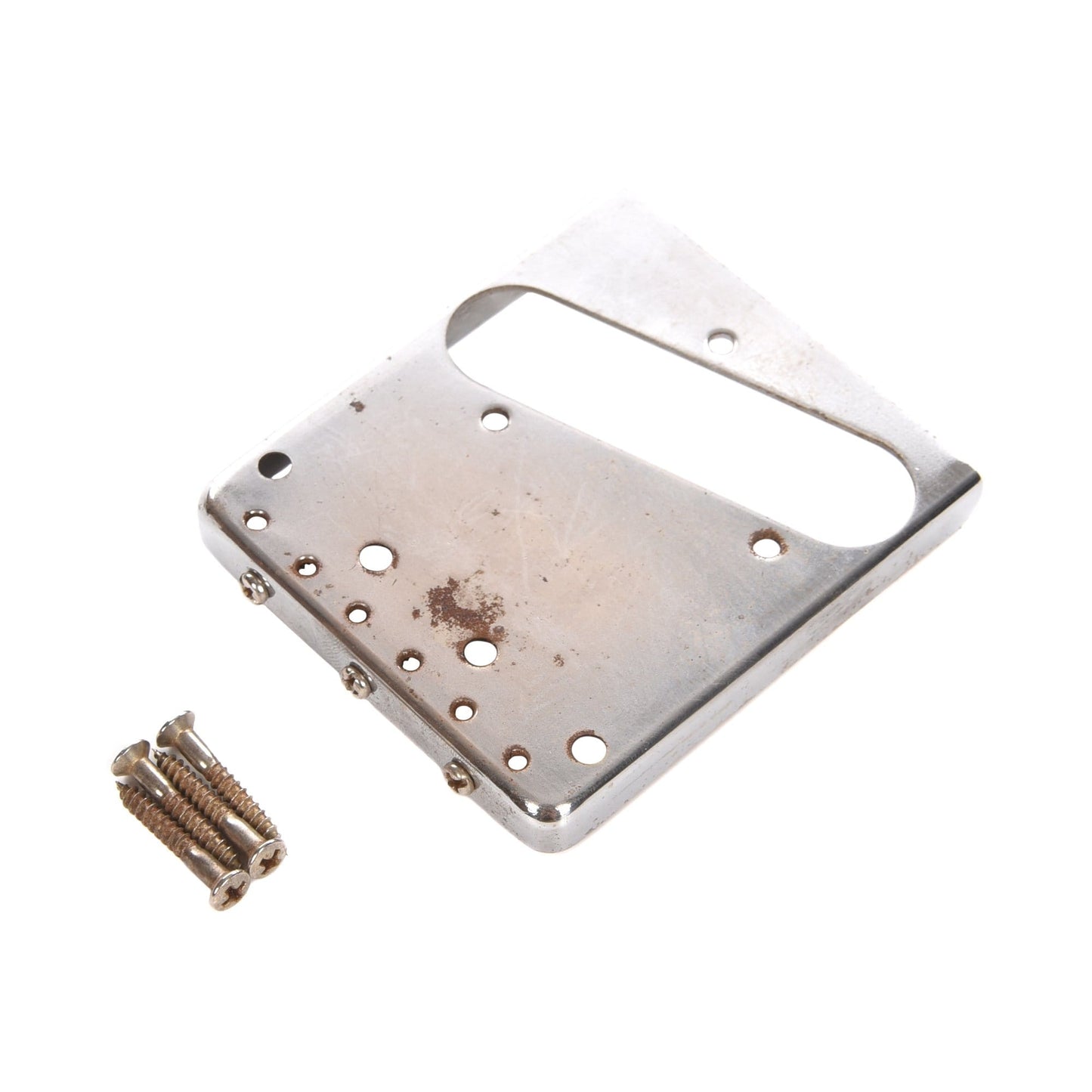 GuitarSlinger Tele Bridge Aged Brass Compensated Saddles Parts / Guitar Parts / Bridges