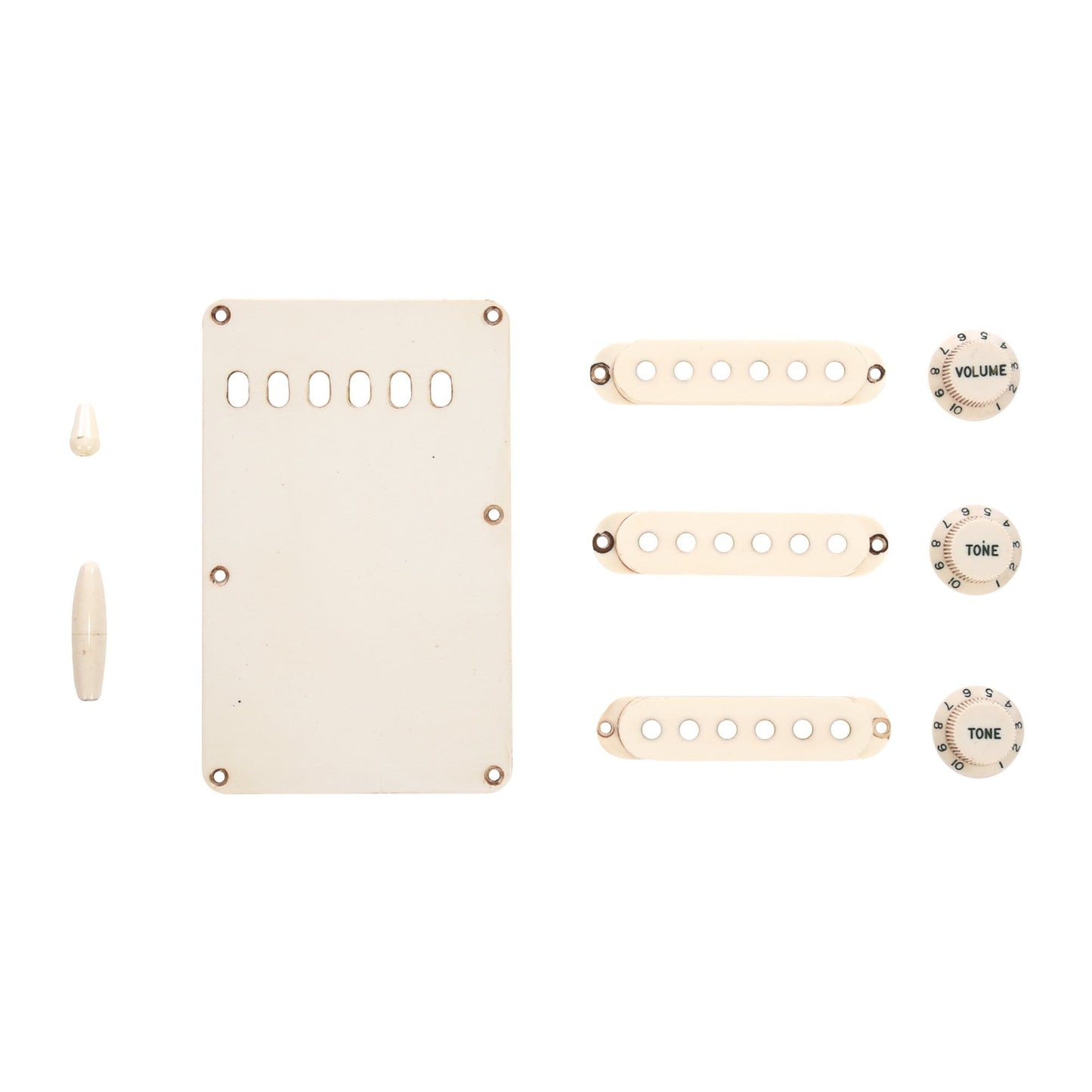 GuitarSlinger Strat Aged Accessory Set Aged White Parts