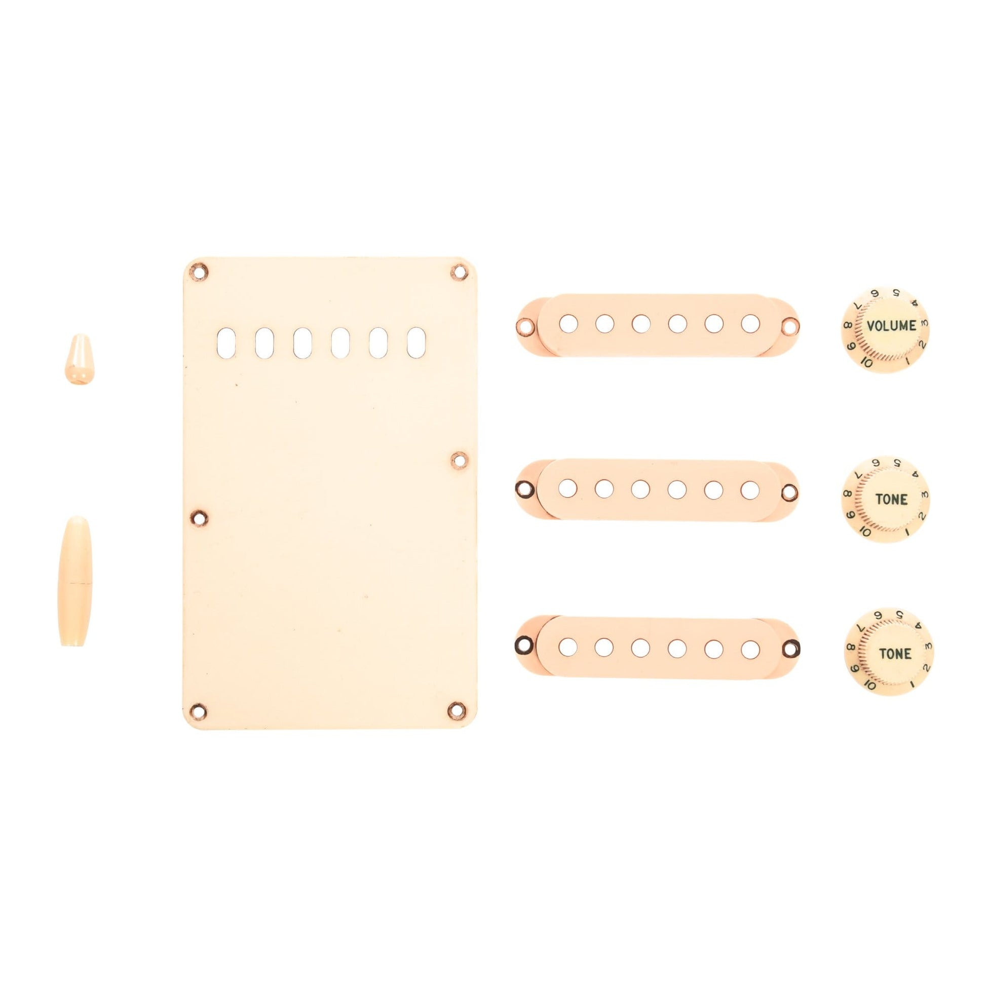 GuitarSlinger Strat Aged Accessory Set Ivory Parts