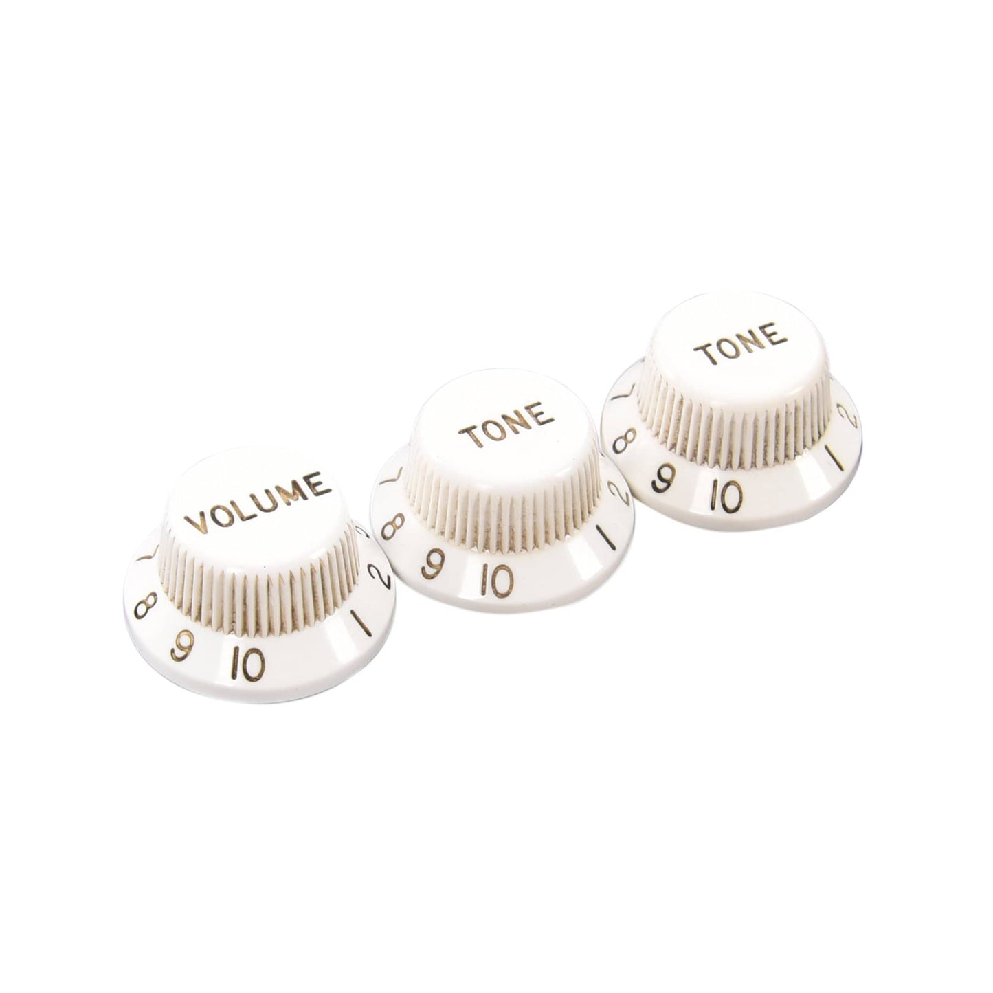 GuitarSlinger Strat 54/55 Bakelite Style Relic Knobs Set (3 Spokes) Parts / Knobs