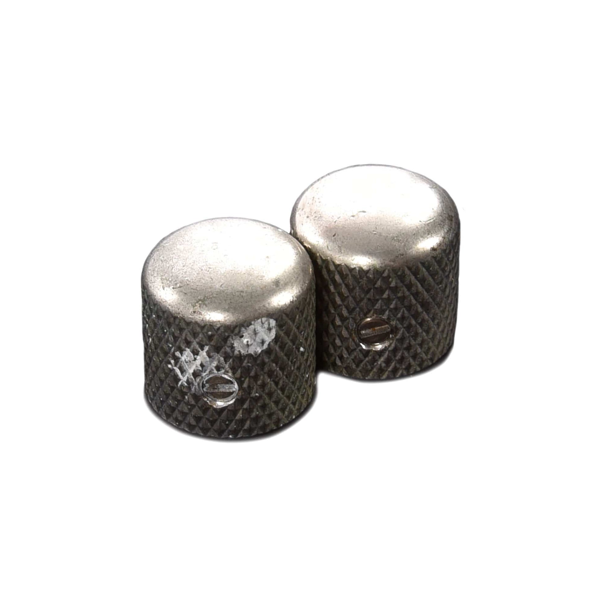 GuitarSlinger Tele Dome Metal Knobs (2) Parts / Knobs