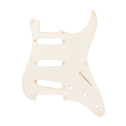 GuitarSlinger 50s Strat Pickguard White 1-Ply 2.0mm Parts / Pickguards
