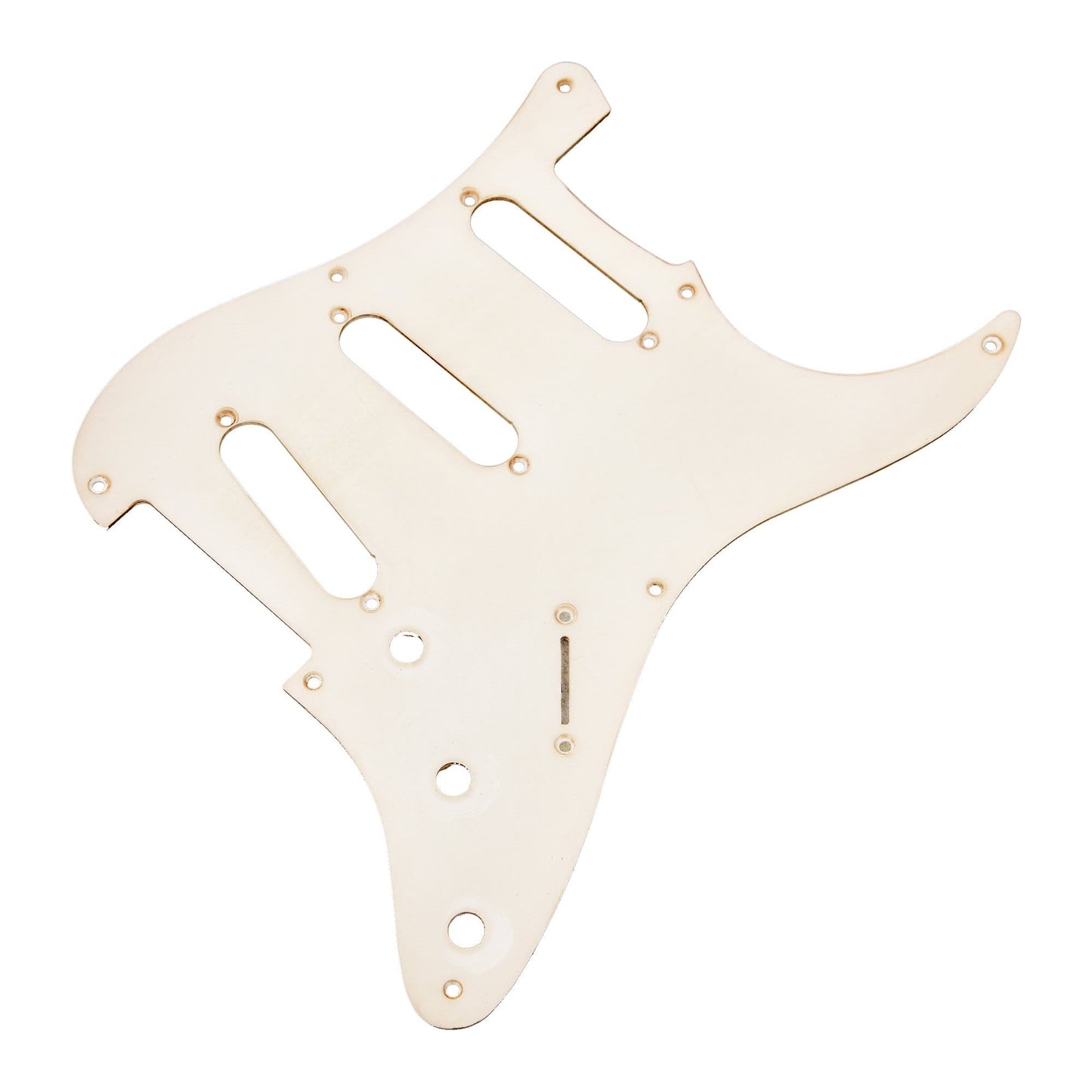 GuitarSlinger 50s Strat Pickguard White 1-Ply 2.0mm Parts / Pickguards