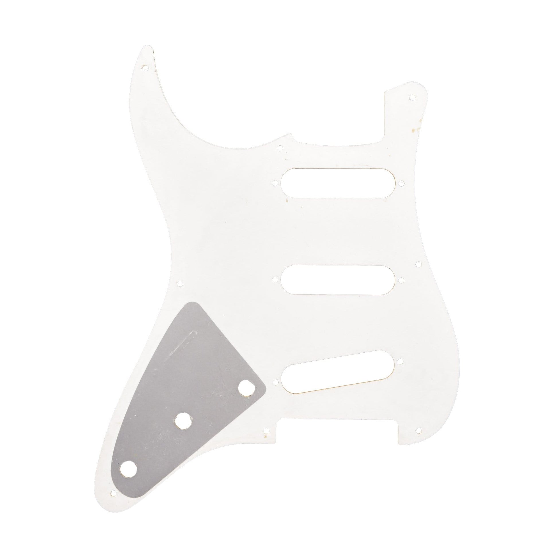 GuitarSlinger 50s Strat Pickguard White 1-Ply 2.0mm Parts / Pickguards