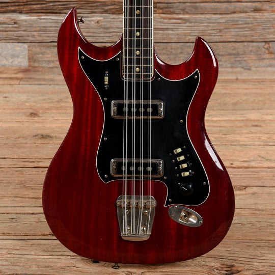 Hagstrom H-8 8-String Bass Cherry 1960s Bass Guitars / Short Scale