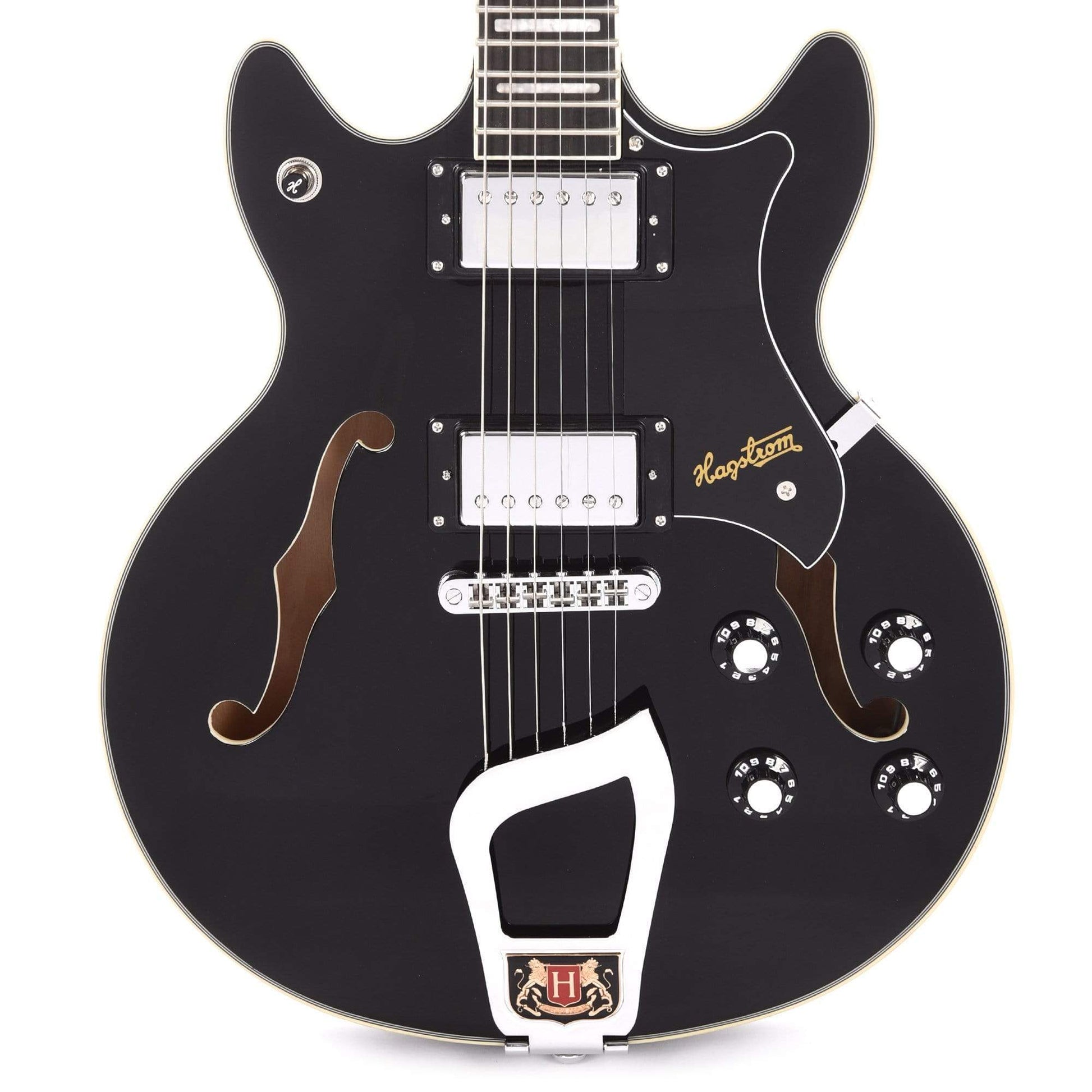 Hagstrom Alvar Black Gloss Electric Guitars / Semi-Hollow