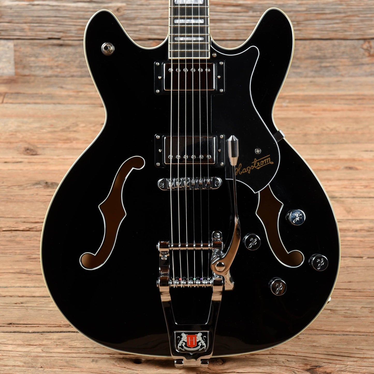 Hagstrom Tremar Viking Deluxe Black 2019 Electric Guitars / Semi-Hollow