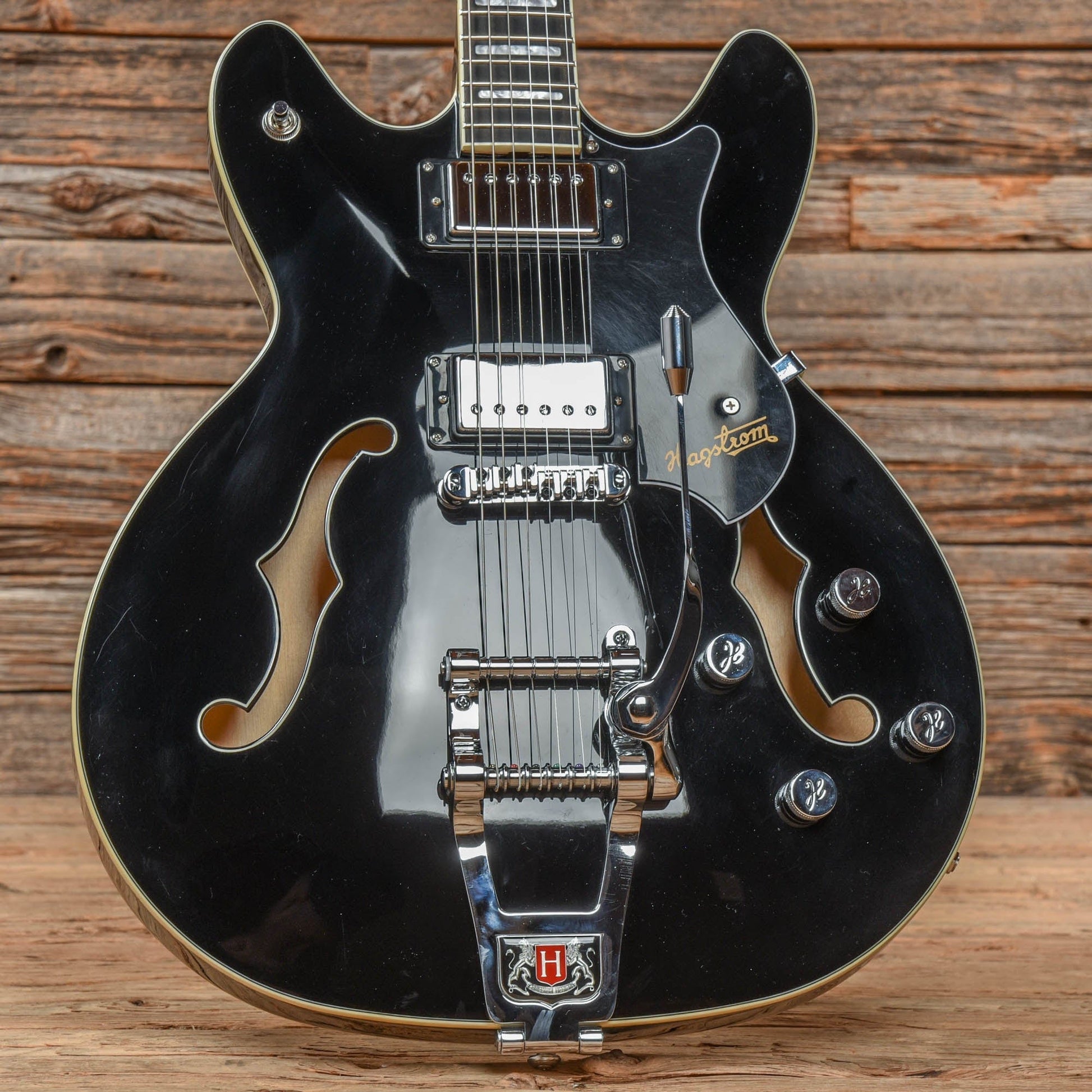 Hagstrom Tremar Viking Deluxe Black 2019 Electric Guitars / Semi-Hollow