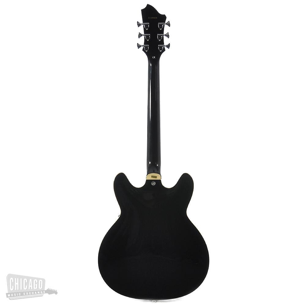 Hagstrom Viking Deluxe Tremar Black Gloss Electric Guitars / Semi-Hollow