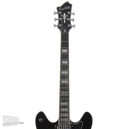 Hagstrom Viking Deluxe Tremar Black Gloss Electric Guitars / Semi-Hollow