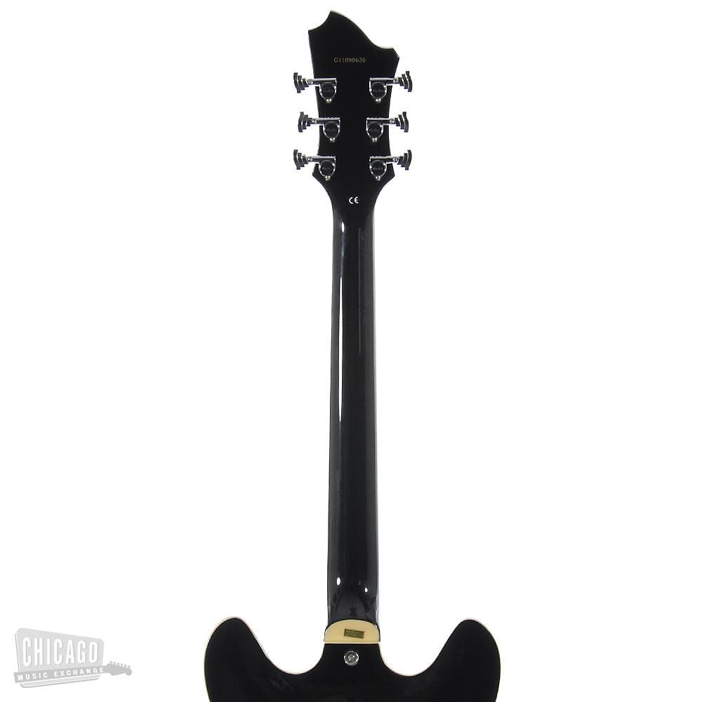 Hagstrom Viking Deluxe Tremar Black Gloss Electric Guitars / Semi-Hollow